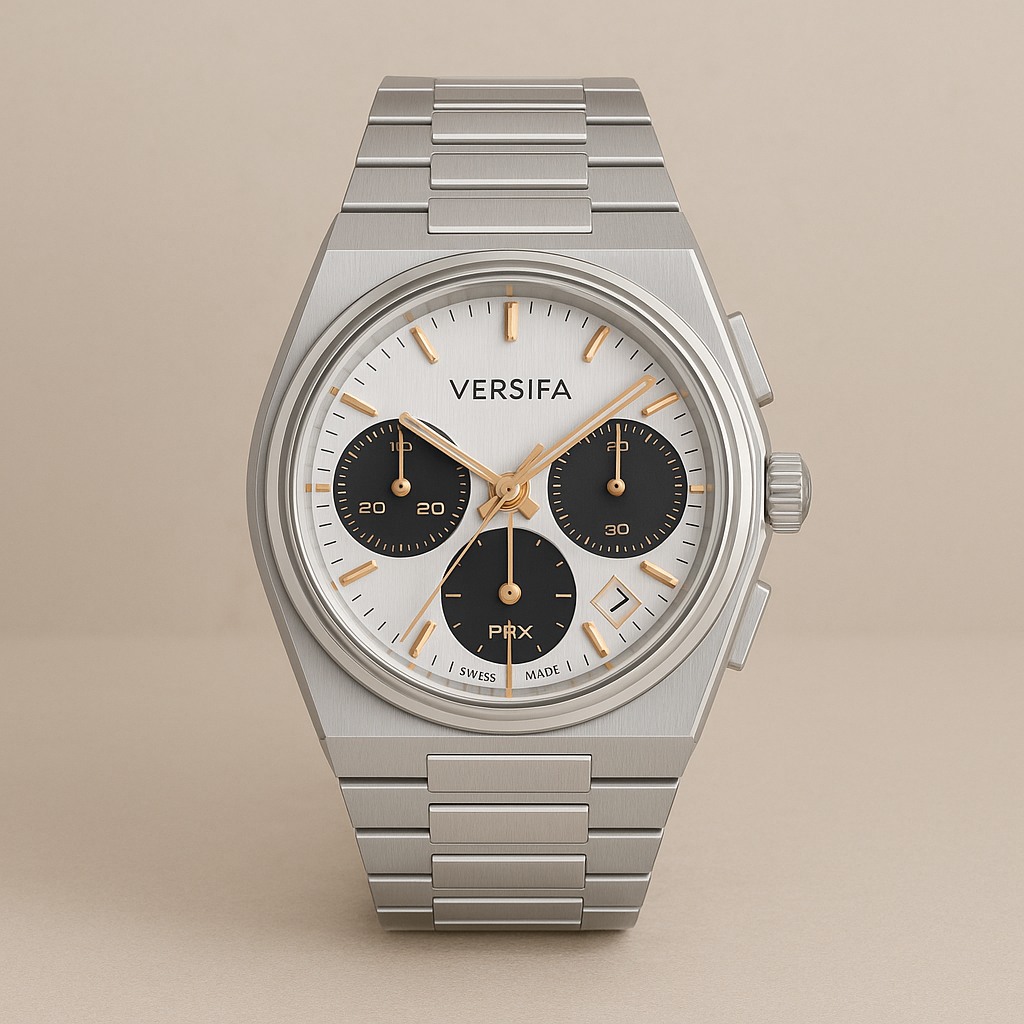 Watch Versifa Bracelet Red Steel Line