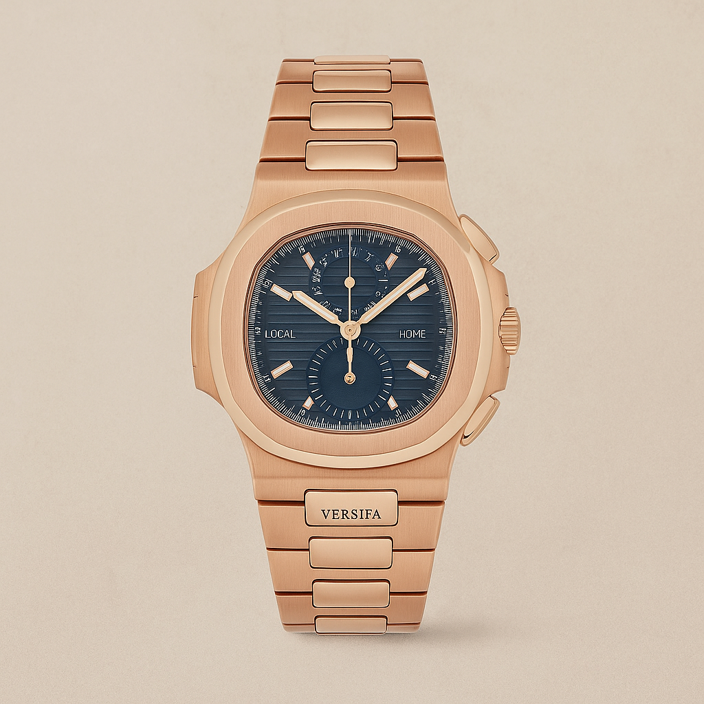 Watch Versifa Watch Rose Gold Gold Line