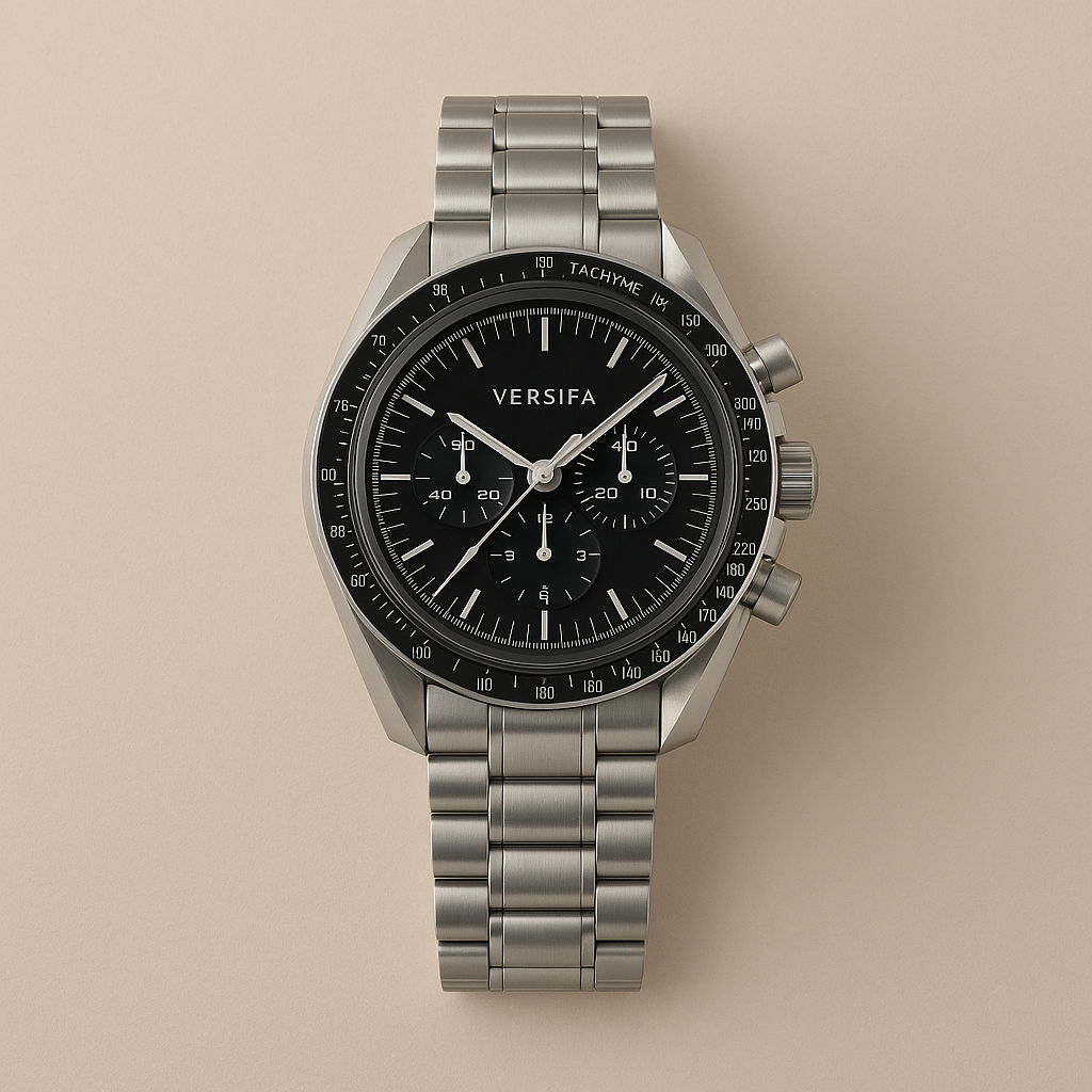 Watch Versifa Watch Black Steel Line